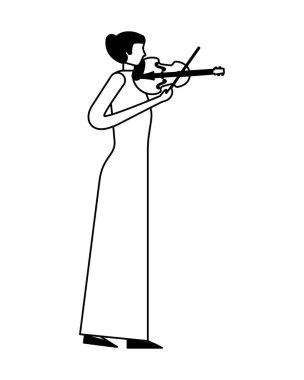 kadın ayakta oynarken keman müziği