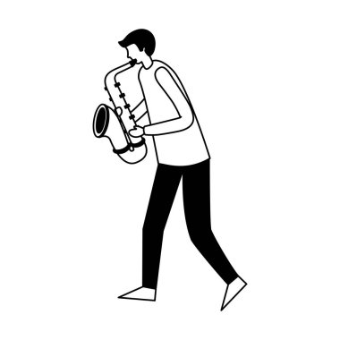 saksafon Orkestrası enstrüman olan adam