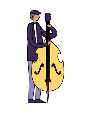 Çello saz müzisyen adam