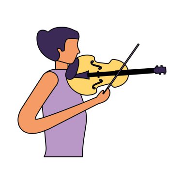 kadın ayakta oynarken keman müziği
