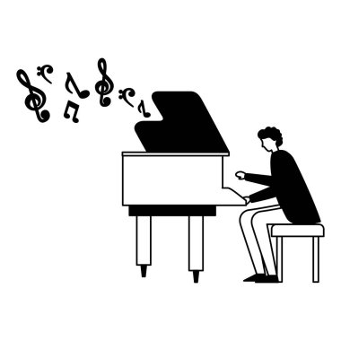 klasik piyano saz adam