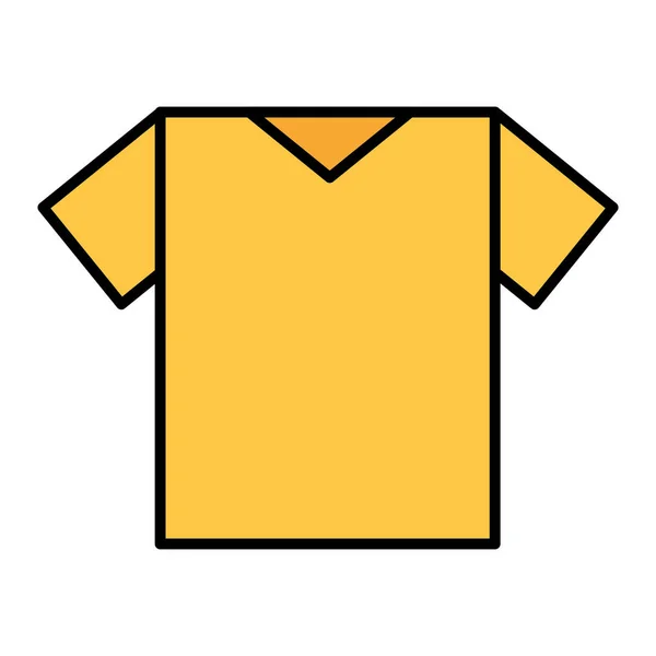 Gelbe T-Shirt Kleidung — Stockvektor