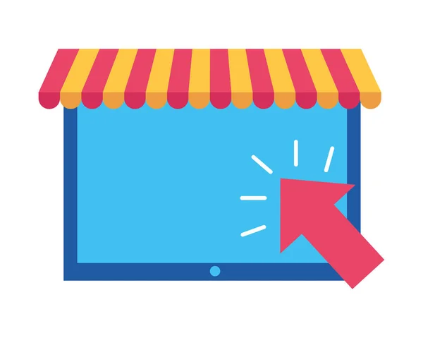 Comercio electrónico de compras en línea — Vector de stock