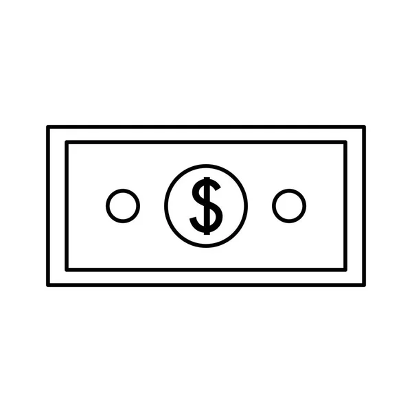 Money banknote cash on white background — Stock Vector