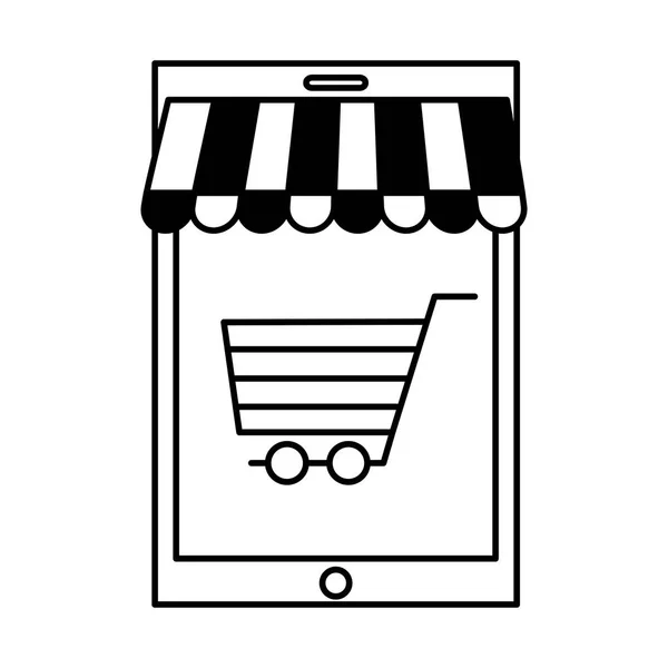 Achat en ligne commerce électronique — Image vectorielle