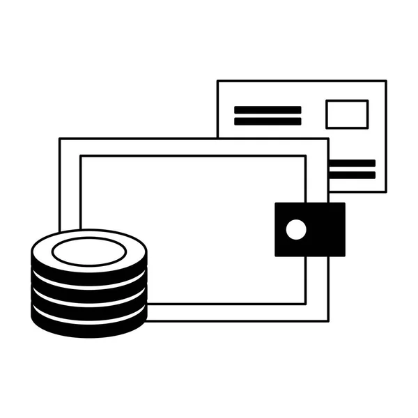 Comercio electrónico de compras en línea — Vector de stock