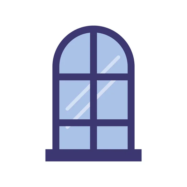 Quadro da janela no fundo branco — Vetor de Stock
