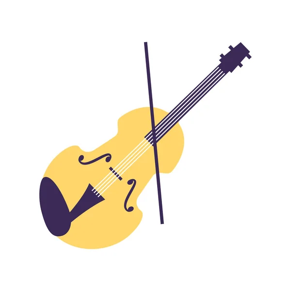 Instrument de musique pour violon sur fond blanc — Image vectorielle