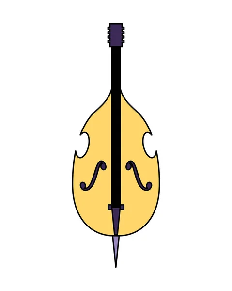 Violoncello hudební nástroj na bílém pozadí — Stockový vektor