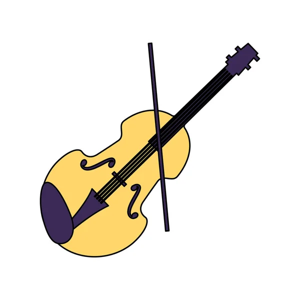 Instrumento musical de violín sobre fondo blanco — Vector de stock