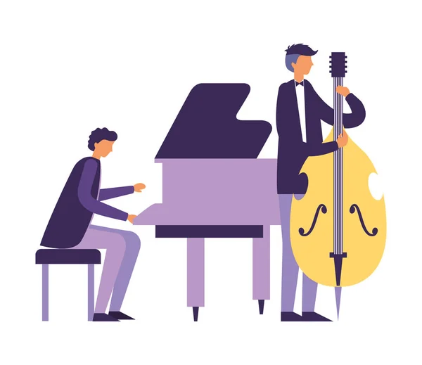 Music people instruments — Stock Vector