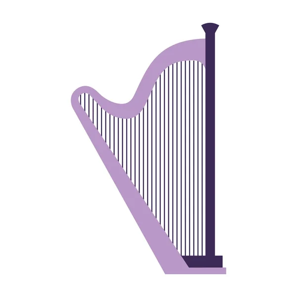 Classic music instrument harp — Stock Vector