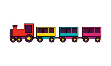 Beyaz arka plan üzerinde tren oyuncak