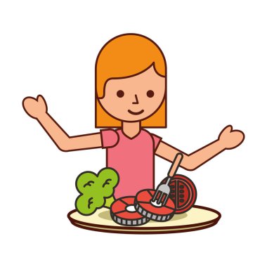 kız ile plaka yemek