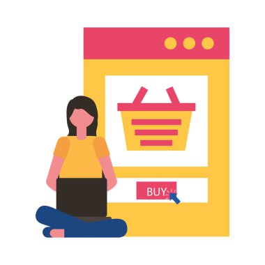 Çevrimiçi alışveriş kavramı
