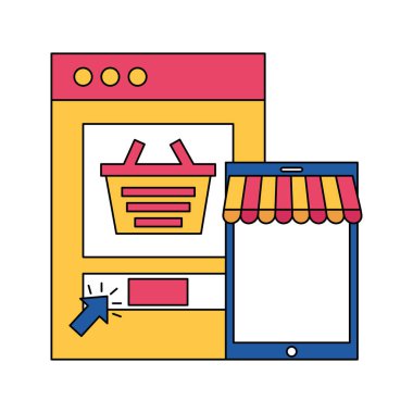 Çevrimiçi alışveriş kavramı