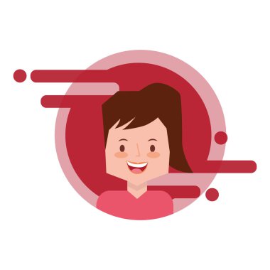 gülümseyen kadın karakter yüz görüntü