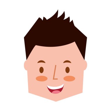 Adam yüz karikatür karakter görüntü