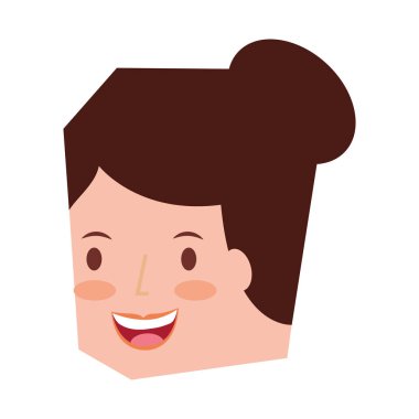 gülümseyen kadın karakter yüz görüntü