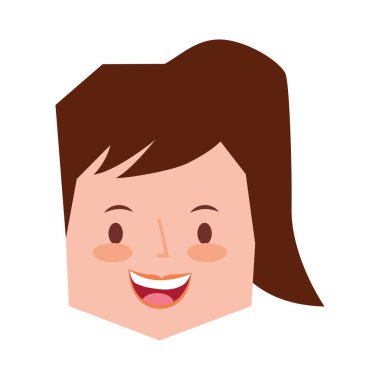 gülümseyen kadın karakter yüz görüntü