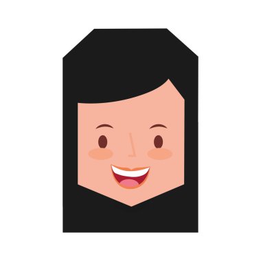 gülümseyen kadın karakter yüz görüntü