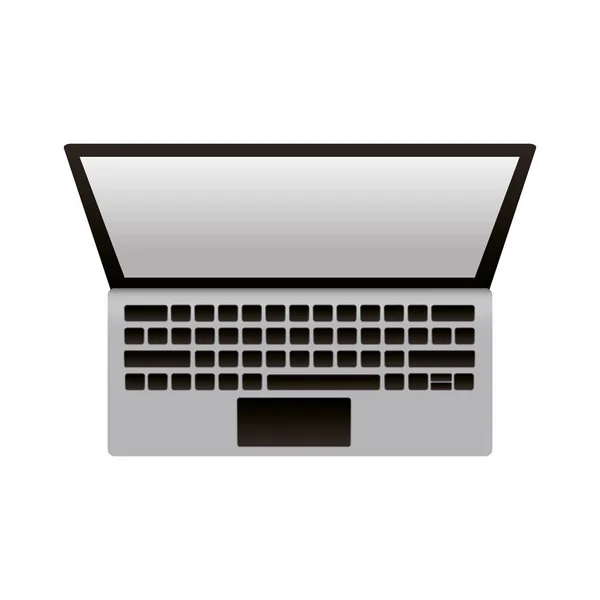 Laptop-Computer auf weißem Hintergrund — Stockvektor