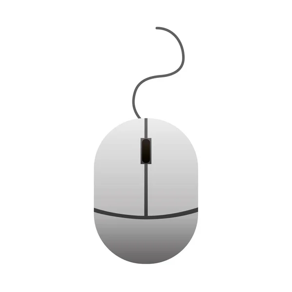 Dispositivo del mouse del computer su sfondo bianco — Vettoriale Stock