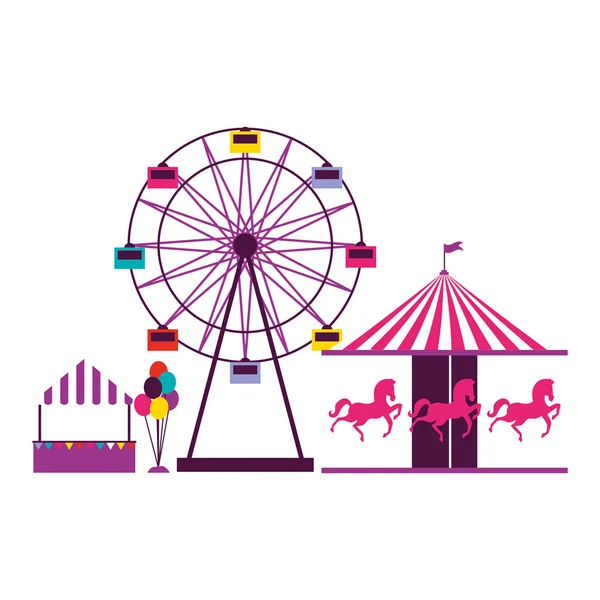 Circus fun fair carnival — Stock Vector