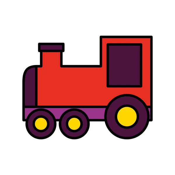 Carro treno giocattolo su sfondo bianco — Vettoriale Stock