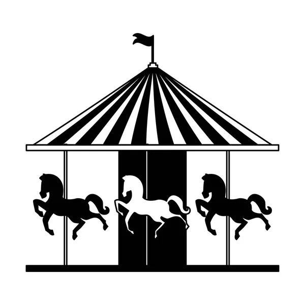 Carousel circus carnival — Stock Vector
