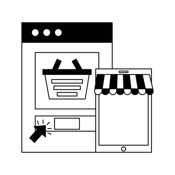 Concepto de compras online — Archivo Imágenes Vectoriales