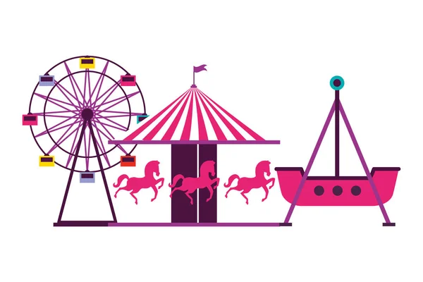 Fun fair carnival — Stock Vector
