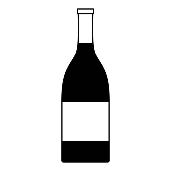Bouteille de champagne sur fond blanc — Image vectorielle