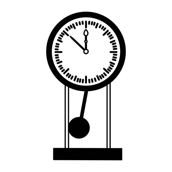 Kyvadlové hodiny na bílém pozadí — Stockový vektor