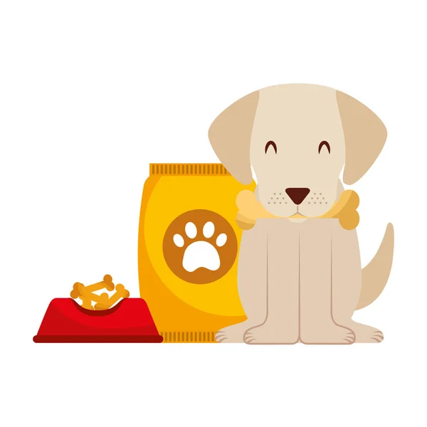 食品の国内犬 — ストックベクタ