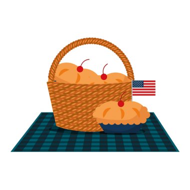 hasır sepet ve battaniye