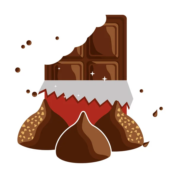 Caramelo chocolate dulce — Vector de stock