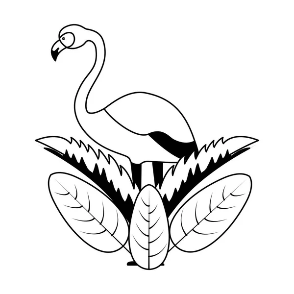 Экзотические листья фламинго — стоковый вектор