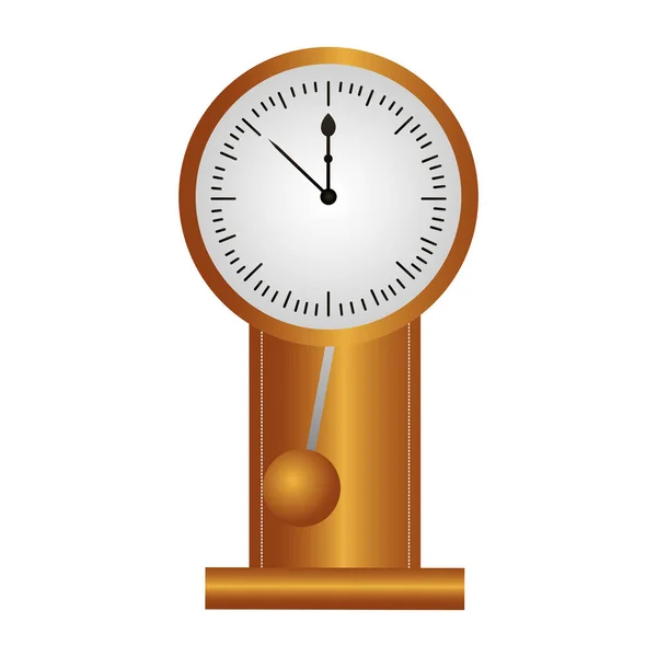 Relógio pêndulo sobre fundo branco — Vetor de Stock