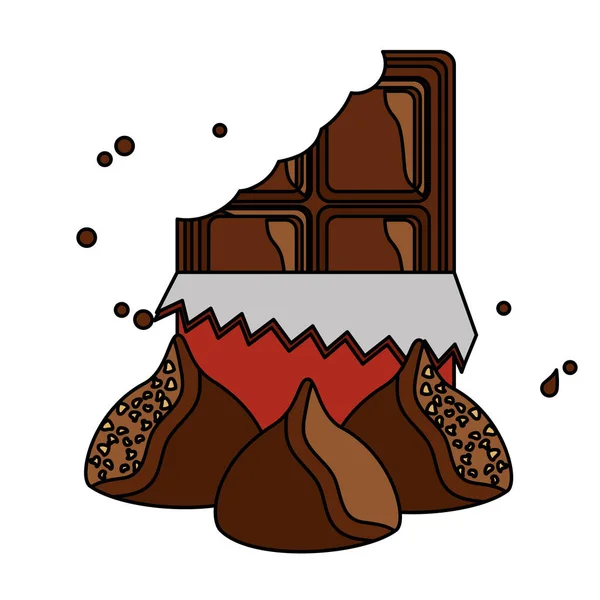 Caramelle al cioccolato dolce — Vettoriale Stock