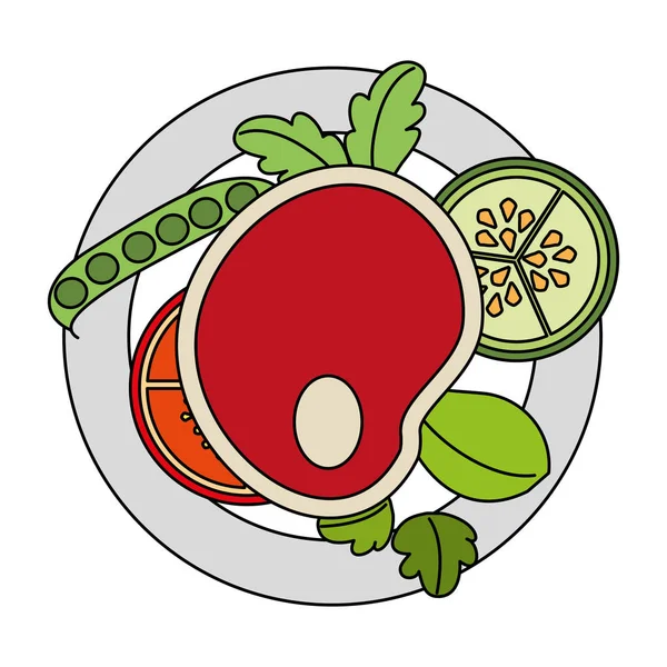 Aliments frais et sains — Image vectorielle