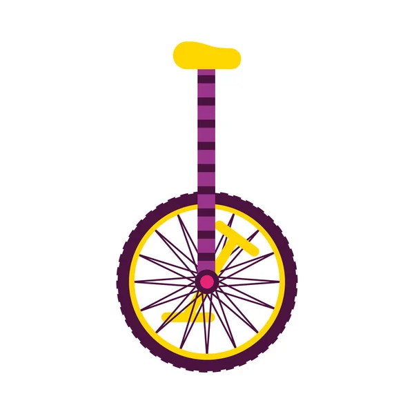 Unicycle on white background — Stock Vector