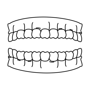 insan dişleri izole simgesi