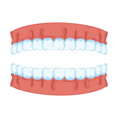 insan dişleri izole simgesi