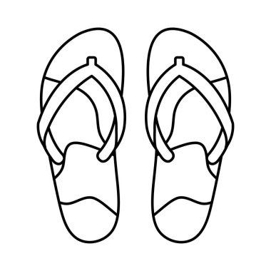 flip flop izole simgesi