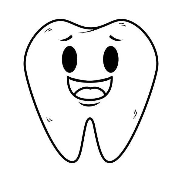 Комічний зуб щасливий персонаж Гаваї — стоковий вектор