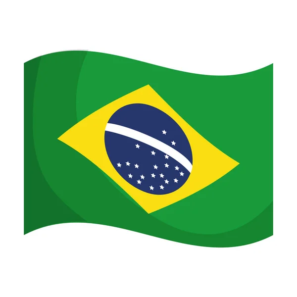 브라질 국기 고립 된 아이콘 — 스톡 벡터