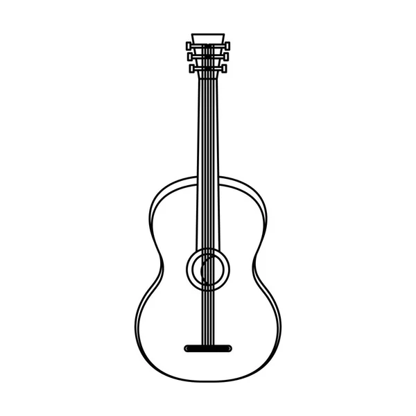 Instrumento de guitarra icono de música — Vector de stock