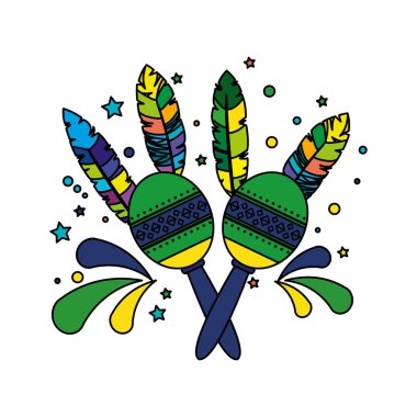 Brezilya karnaval Marakas eşarplı