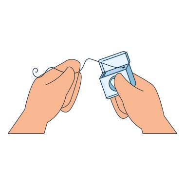 Diş ipi kullanarak eller